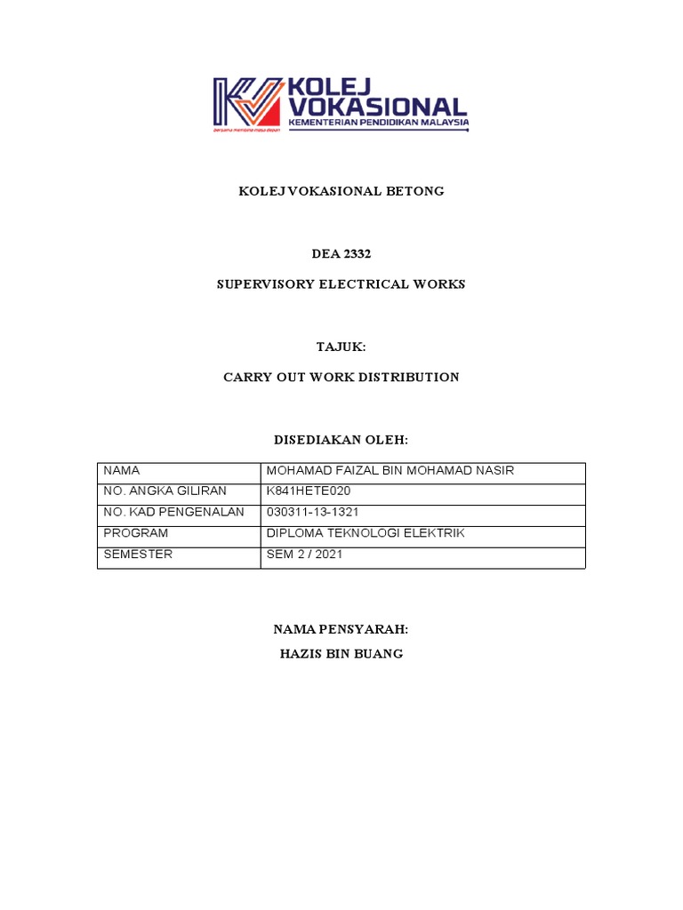 2332 Carry Out Work Distribution PDF