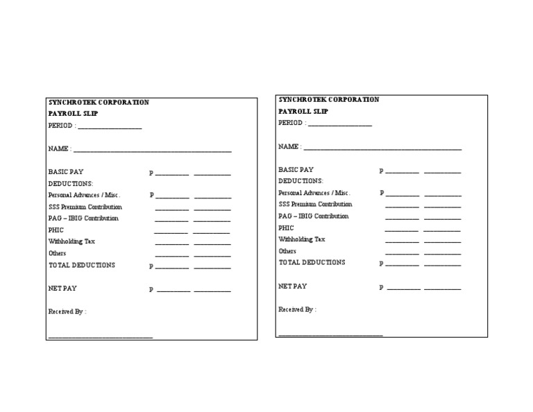 Payroll format 1 pdf