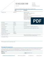 Fee Disclosure Form Placement 2023 - Pre-InscripciÃ N