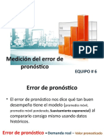 Medicion Del Error de Pronostico