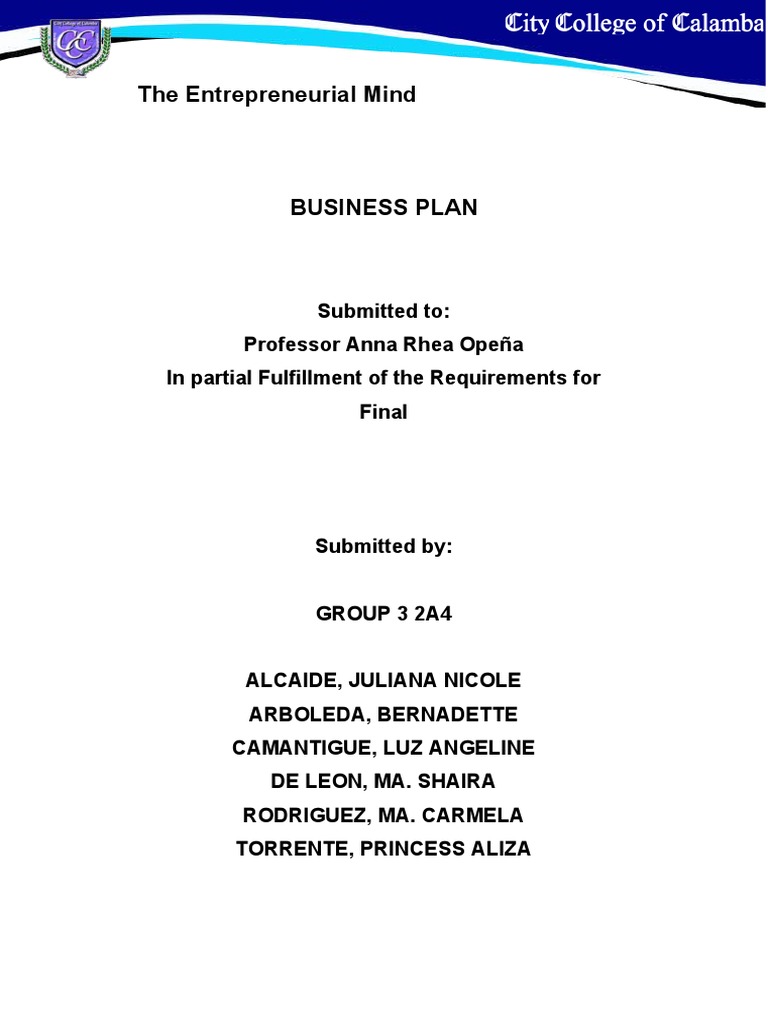 Group 3 Business Plan | PDF | Expense | Marketing