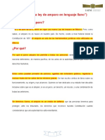 "Análisis de La Ley de Amparo en Lenguaje Llano"