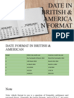 Date in British & American Format and Telling The Time