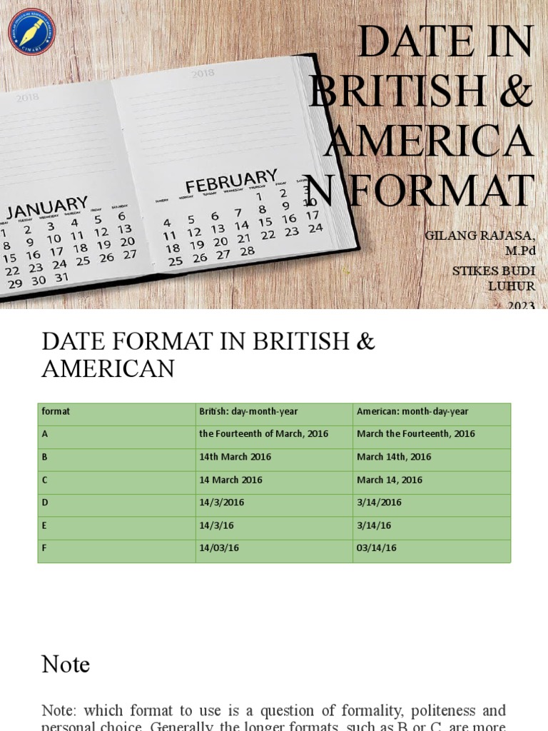 Date in British & American Format and Telling The Time | PDF | Grammar ...