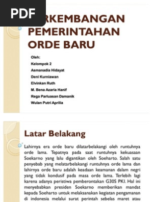 Sejarah Orde Baru