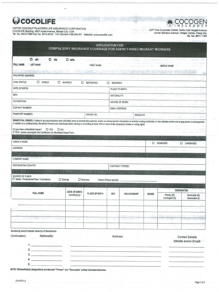 Poea Forms | PDF