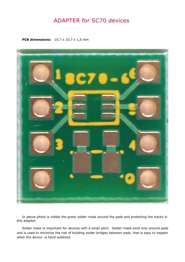 SC70 Adapter | PDF