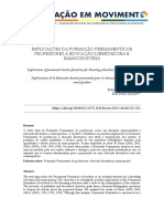 Implicações Da Formação Permanente - de - Professores - À - Educação - Libertadora - e - Emancipatória