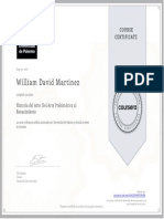 Certificate Historia Del Arte Coursera KCE6H6FP3XHM