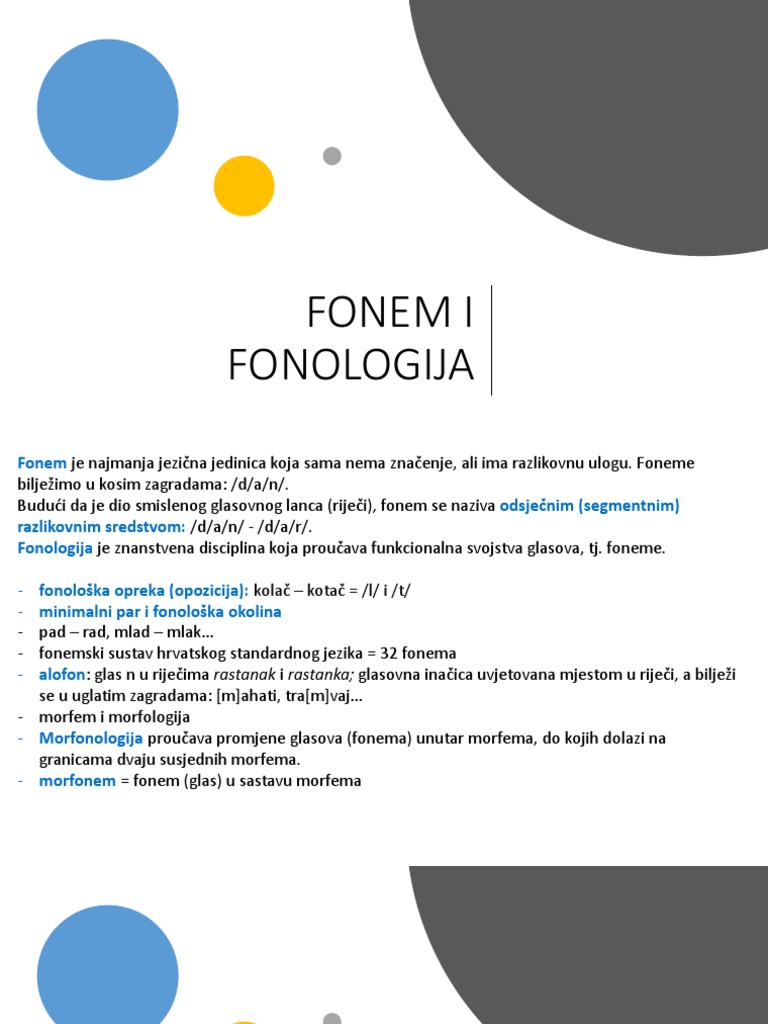 Glasovne Promjene I Fonem | PDF