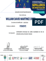 Certificado de Ponencia William M