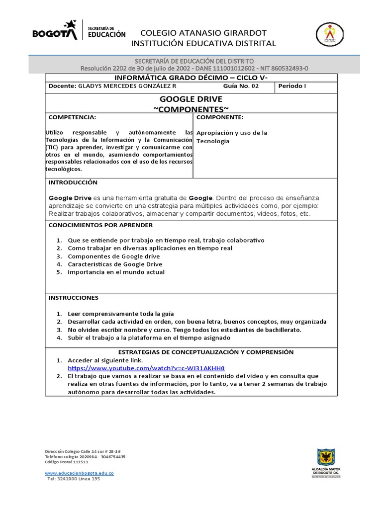 Guia Tec E Informatica Decimo Segundo Periodo 2021 Or Pdf Or Aislador