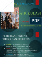 Matrikulasi Pasca Sarjana