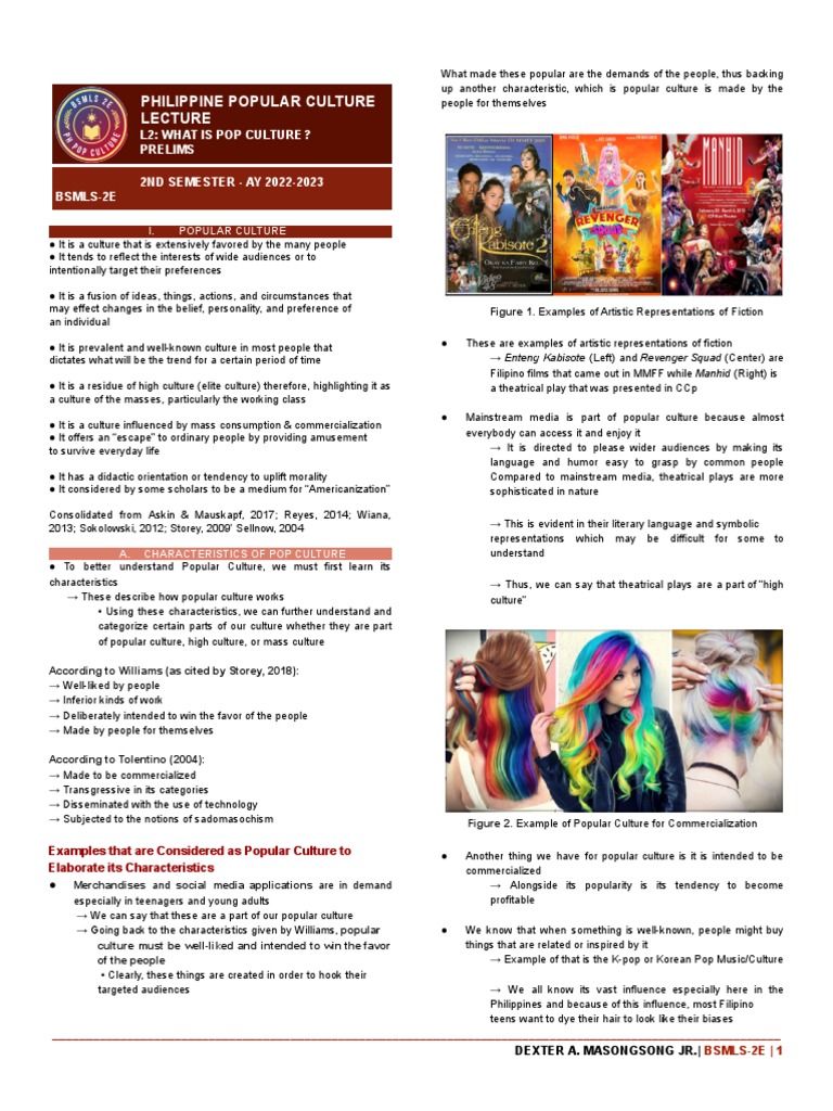 Lesson 2 Popular Culture PDF Popular Culture Advertising