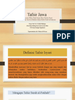 Tafsir Jawa (Kajian Atas Surat Al-Fatihah Dalam Kitab Faidl Al-Rahman)