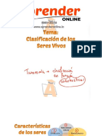 Biología - Clasificación de Los Seres Vivos