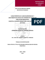 TESIS Caracteristicas Clinico Quirurgicas y Anatopato de AA en Poblacion Pediátrica