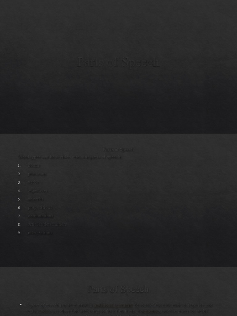 PARTS OF SPEECH PDF NOTES visual data 6