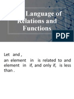 The Language of Relations and Functions