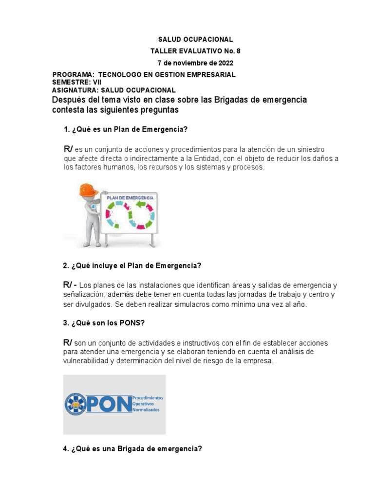 Brigadas de Emergencia Empresarial | PDF | Seguridad y salud ...