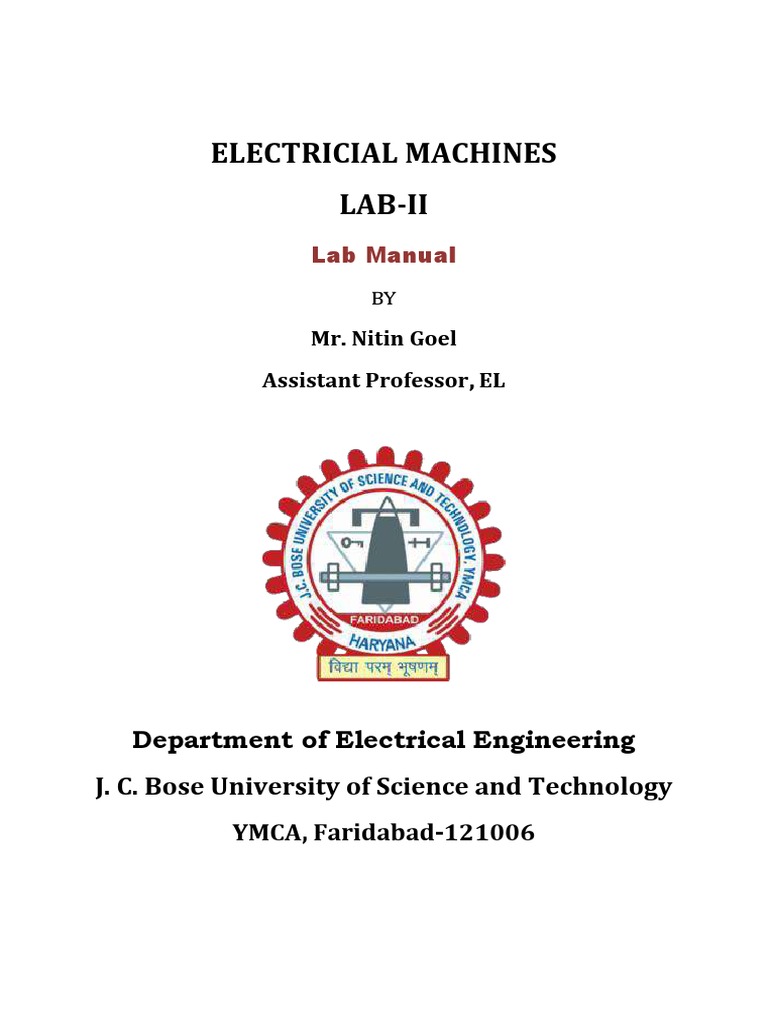 Em 2 Lab Manual PDF Electric Motor Engineering