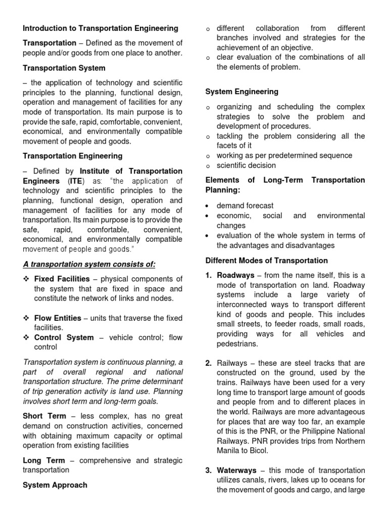 TRANSPO Mod12 | PDF | Transport | Philippines