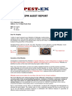 IPM Inspection Report On Infestation of Milipedes at Probyn Road.