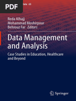 Data Management and Analysis: Reda Alhajj Mohammad Moshirpour Behrouz Far Editors