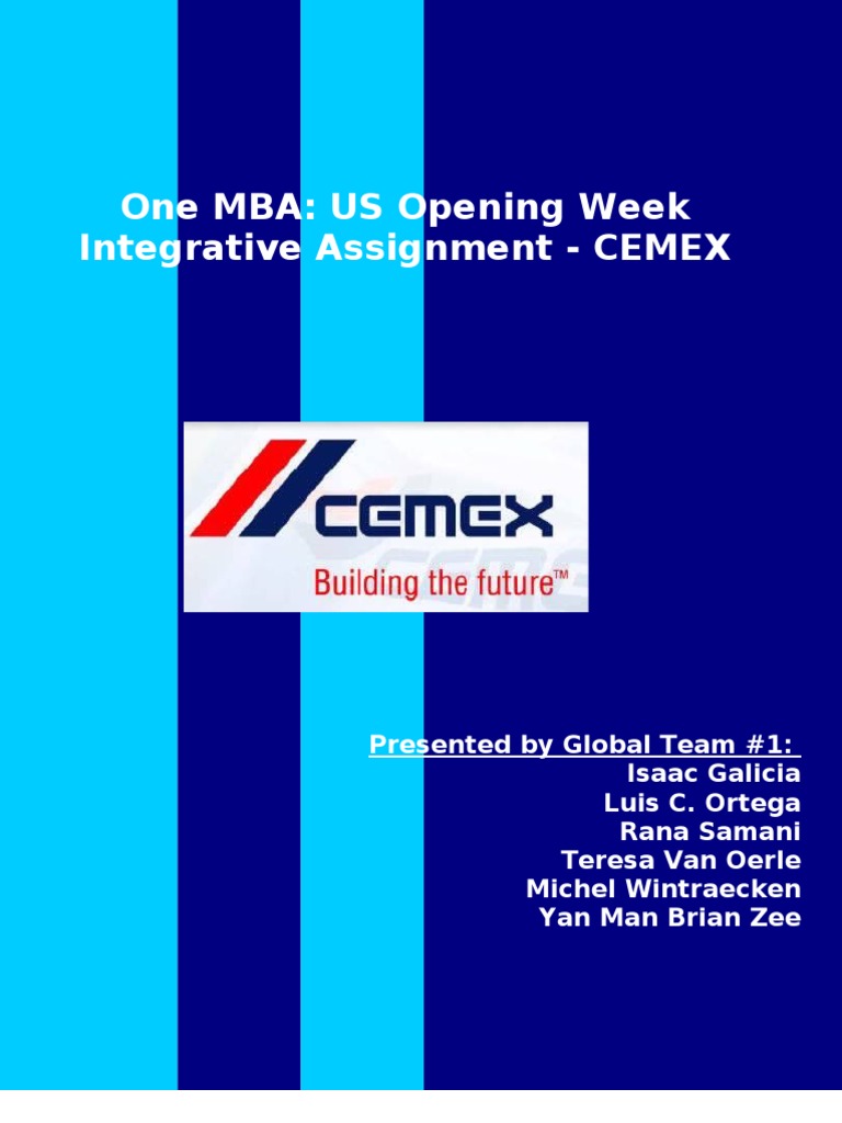 CEMEX Project Final Version W Luis Isaac Revision | PDF | Strategic ...