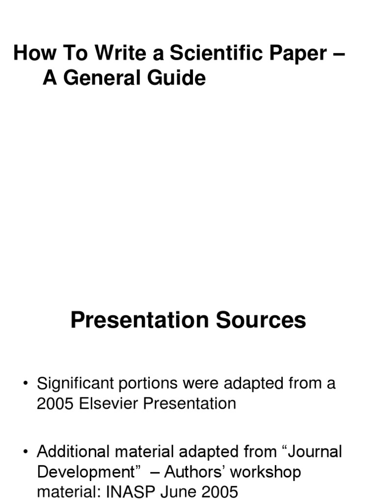 Writing a Scientific Research Paper | PDF | Methodology | Academic Journal