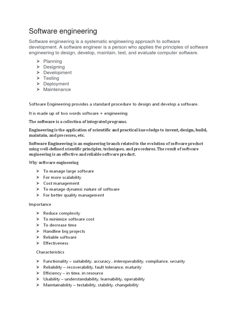 Software Engineering | PDF | Software Testing | Reliability Engineering
