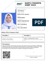 Kartu Peserta SNBP 2023: 423193014 Ratna Arum Agustin 0056549384 Sman Tanjungsari Kab. Sumedang Prov. Jawa Barat