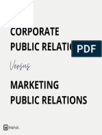 Corporate Public Relations VS Marketing Public Relations
