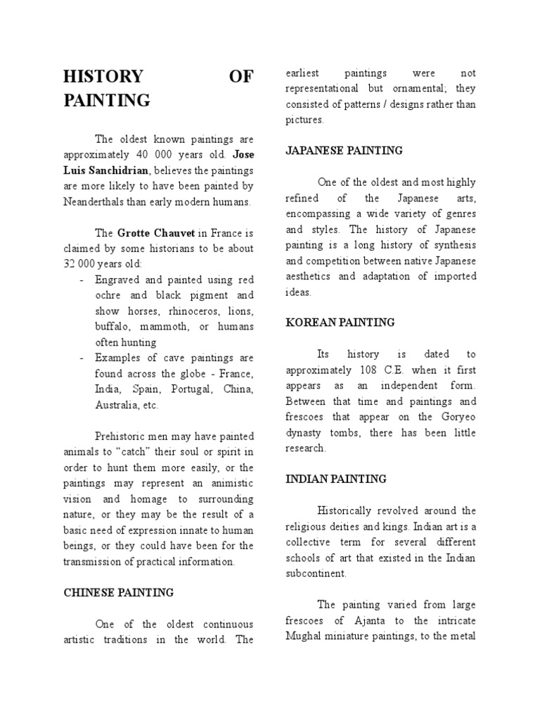 Art Appreciation (History of Painting) PDF Paintings Ancient Egypt