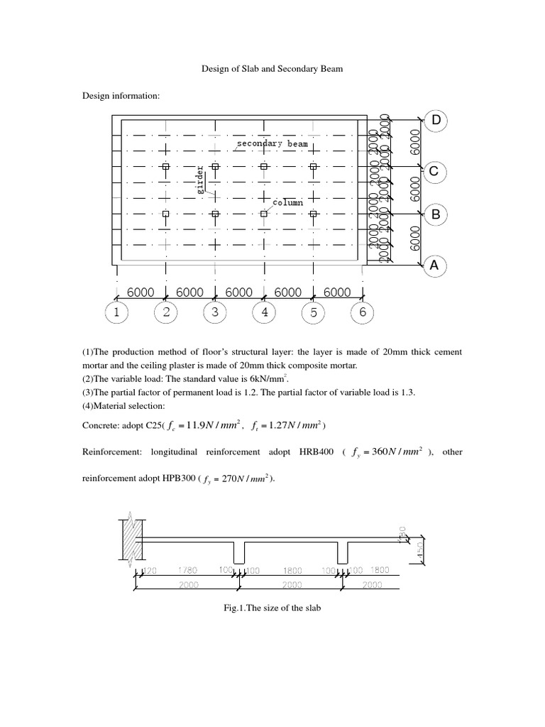 Secondary Beam Design and Reinforcement | PDF | Beam (Structure ...