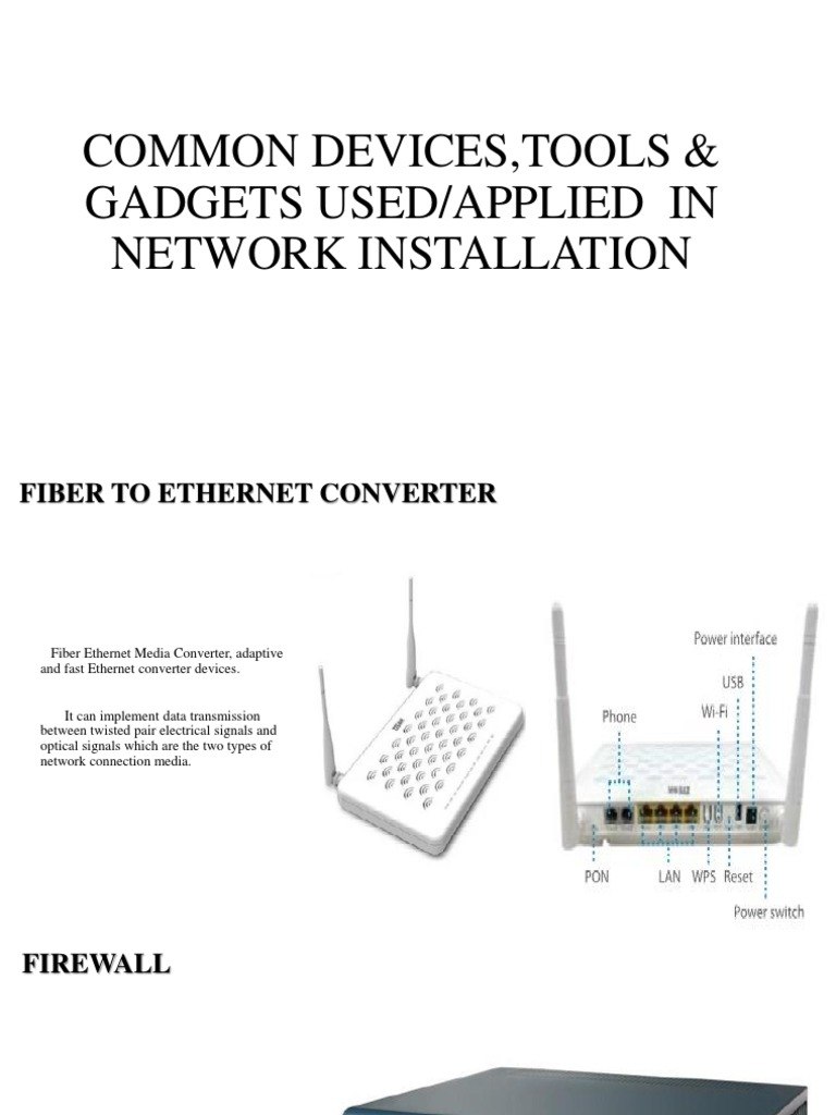 Essential Tools for Network Installation | PDF | Computer Network ...