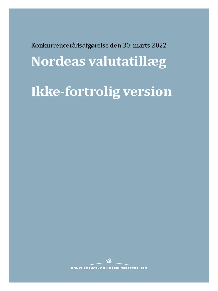 Nordeas Valutatillæg | PDF