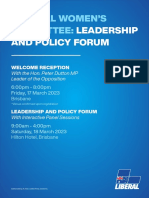 FWC - Leadership and Policy Forum Invitation Registration Form - MARCH 2023