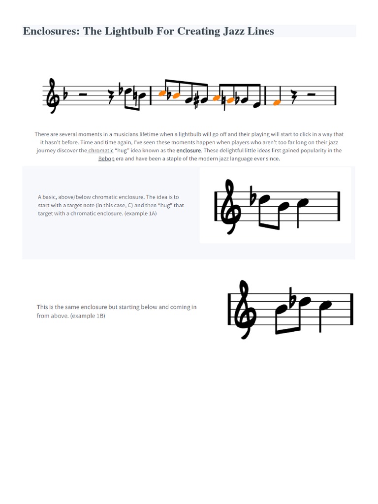 Enclosures The Lightbulb For Creating Jazz Lines PDF