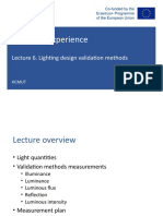 HCMUT - LightandExperience - Lecture6 - M3.2 Validation Methods of Light Designs
