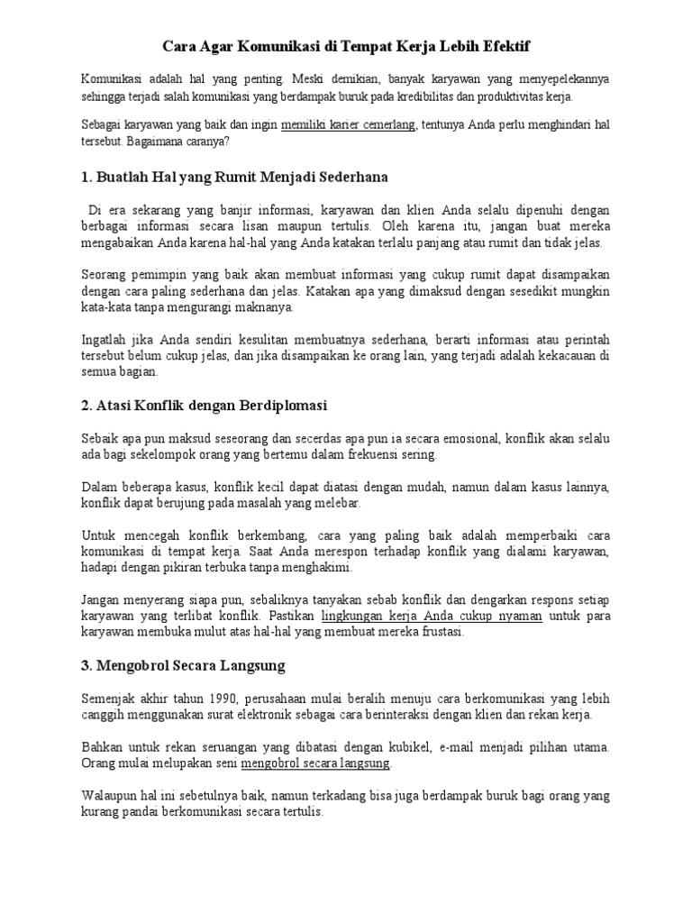 Bicara Lebih Sedikit Lakukan Lebih Banyak konsep kerja tim di kantor