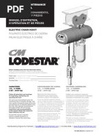 CM Lodestar Electric Chain Hoist Manual