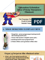 Pemenuhan Kebutuhan Dasar (Prinsip Manajemen Eliminasi)