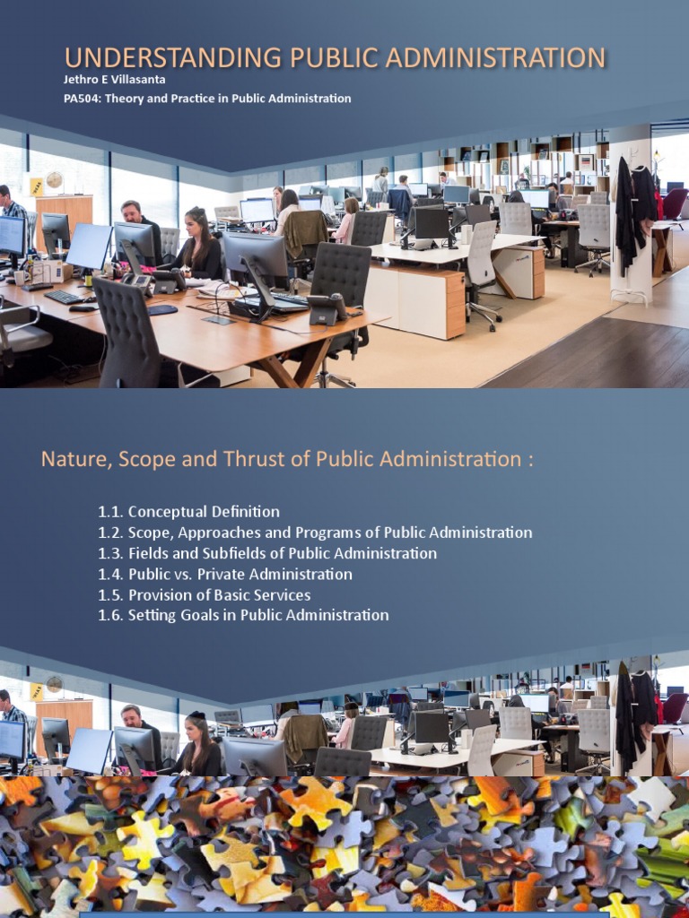Overview of Public Administration Concepts | PDF | Public ...