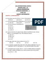 Ralli International School SESSION: 2022 - 23 Annual Examination Revision Worksheet - 1 Class: Viii Subject: Mathematics
