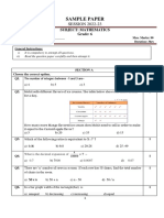 MATHEMATICS SAMPLE PAPER