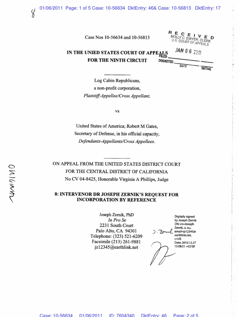 Zernik's Request for Case Reference | PDF