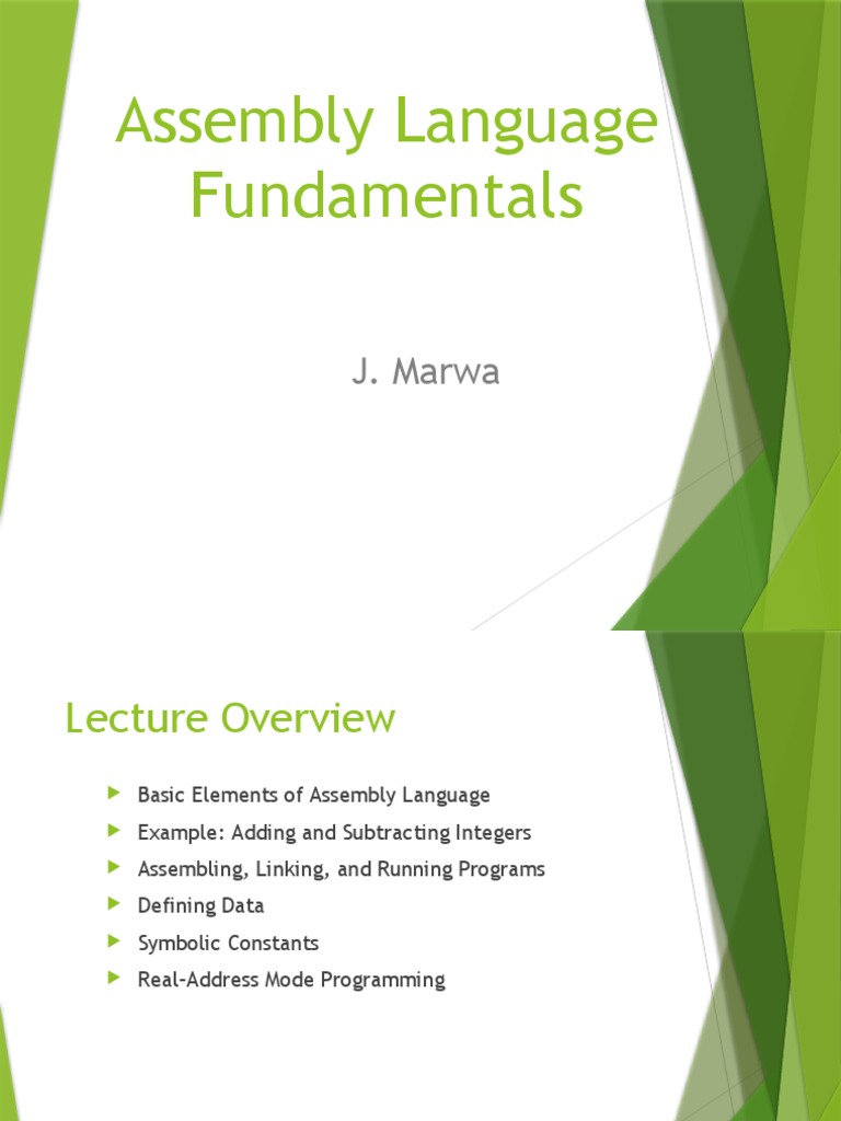 L3-Assembly Language Fundamentals | PDF | Integer (Computer Science ... image.
