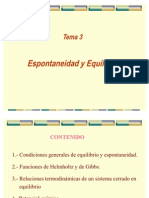 Tema 3-Espontaneidad y Equilibrio