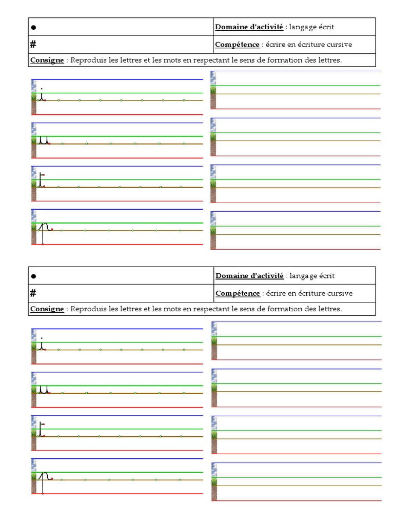 Écriture Cursive Les Pointes | PDF